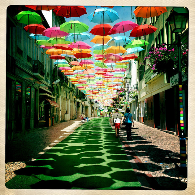 Águeda, Portugal paraguas